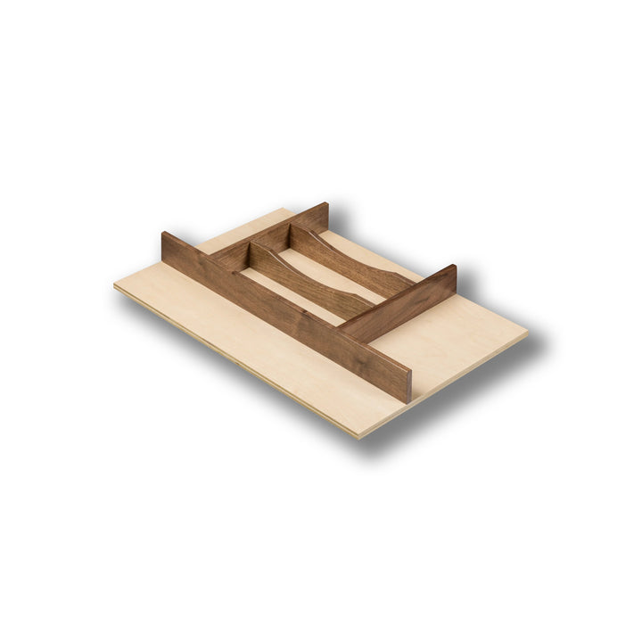 14" Walnut Creek Series Silverware Tray Insert in maple and walnut, studio view 6