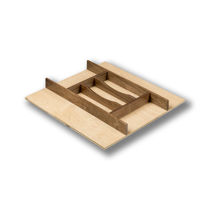 20" Walnut Creek Series Silverware Tray Insert in maple and walnut, studio view 4