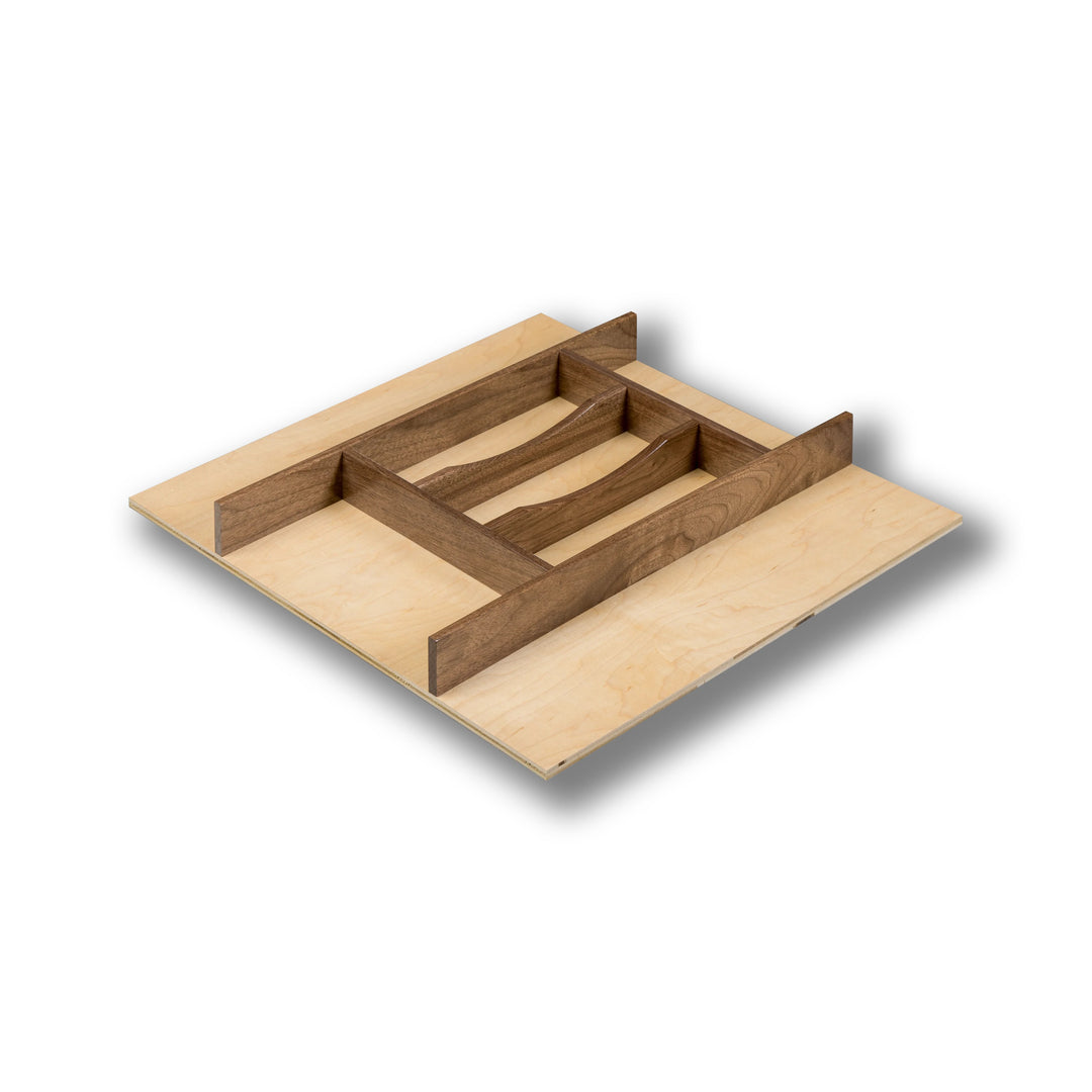 20" Walnut Creek Series Silverware Tray Insert in maple and walnut, studio view 5