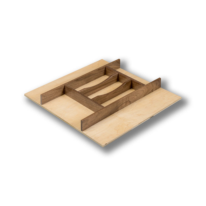 20" Walnut Creek Series Silverware Tray Insert in maple and walnut, studio view 5