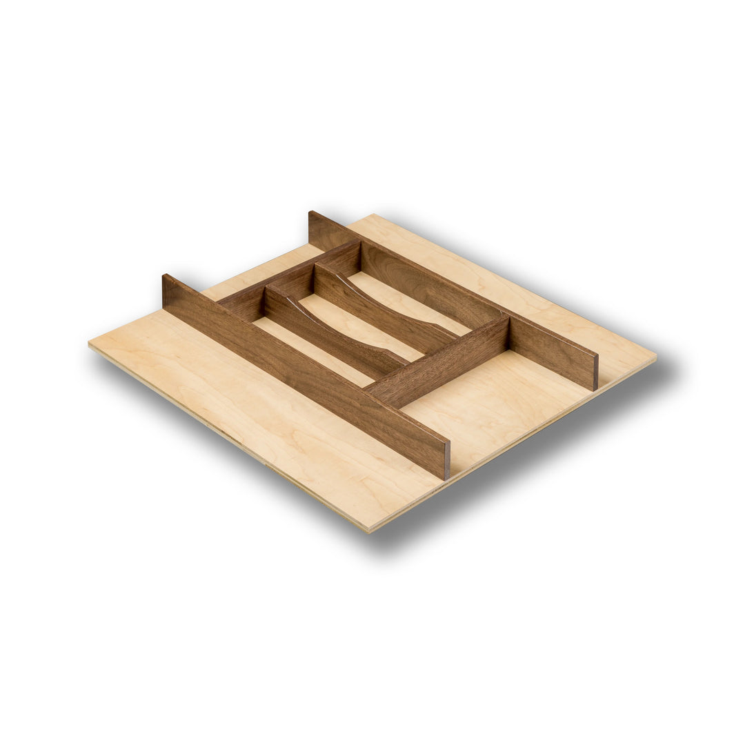 20" Walnut Creek Series Silverware Tray Insert in maple and walnut, studio view 6