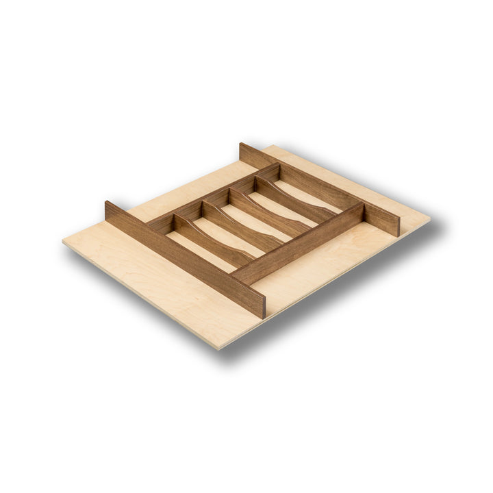 26" Walnut Creek Series Silverware Tray Insert in maple and walnut, studio view 3