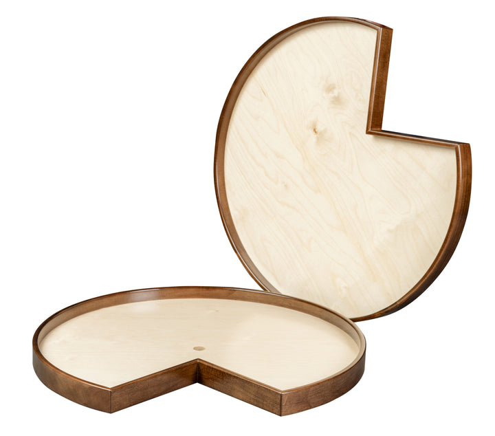 Century Components Walnut Creek Series 2 Shelf Pie Cut Lazy Susan, Shelves Only - Hardware Sold Separately, 32 Inch Diameter (WCCSHO32PCPF)
