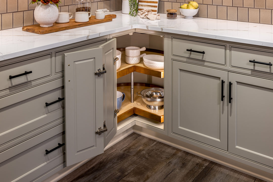 Century Components Walnut Creek Contender Series Lazy Susan - Two 28" Pie Cut Shelves - Hardware Included (WCCCON28PCPF)