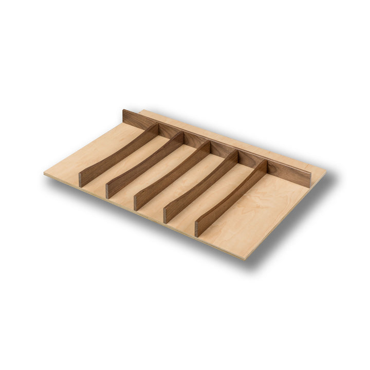 26" Walnut Creek Series Utensil Tray Insert in maple and walnut, studio view 2