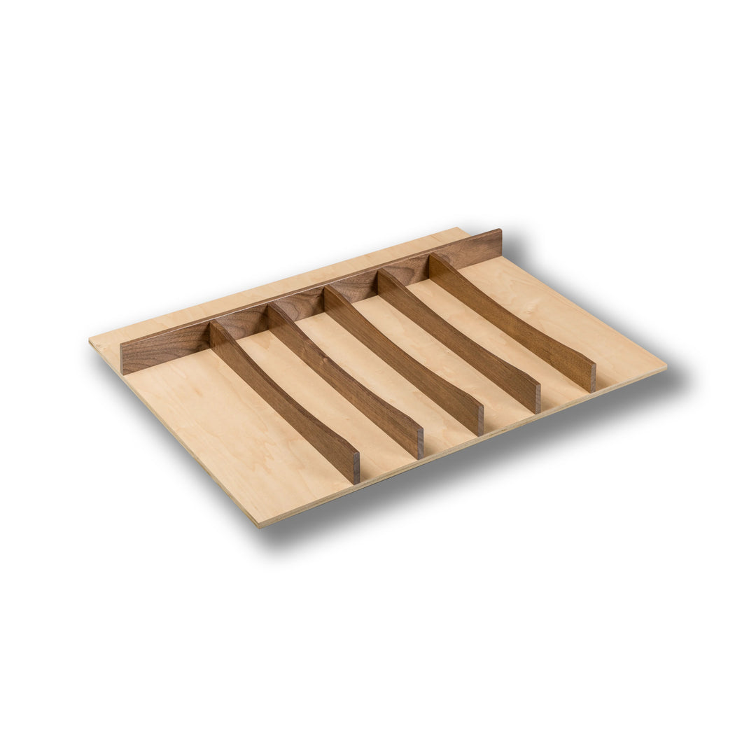 26" Walnut Creek Series Utensil Tray Insert in maple and walnut, studio view 3