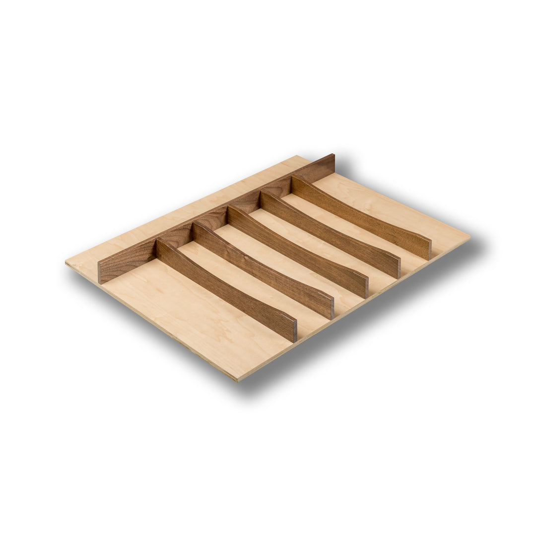 26" Walnut Creek Series Utensil Tray Insert in maple and walnut, studio view 4