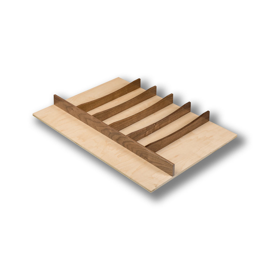 26" Walnut Creek Series Utensil Tray Insert in maple and walnut, studio view 5