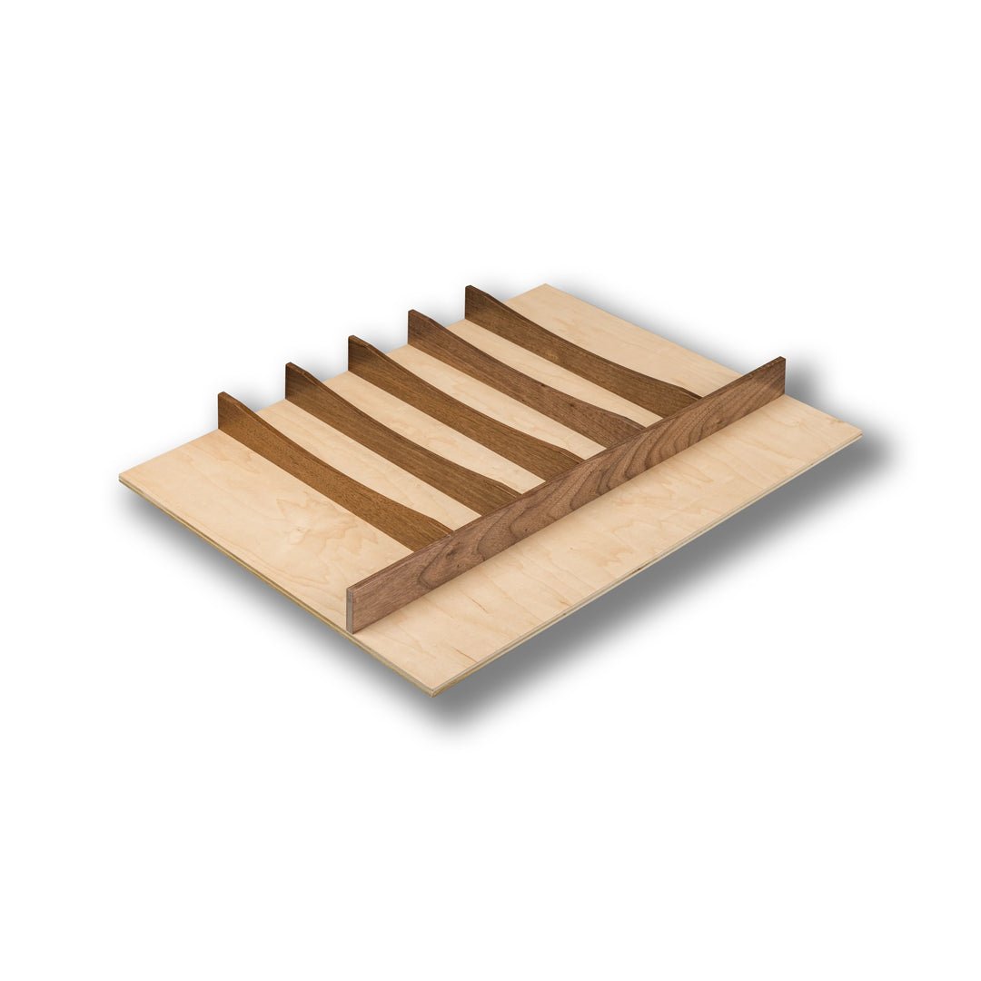 26" Walnut Creek Series Utensil Tray Insert in maple and walnut, studio view 6