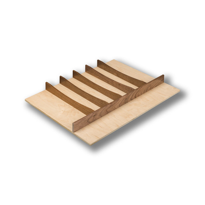 26" Walnut Creek Series Utensil Tray Insert in maple and walnut, studio view 6