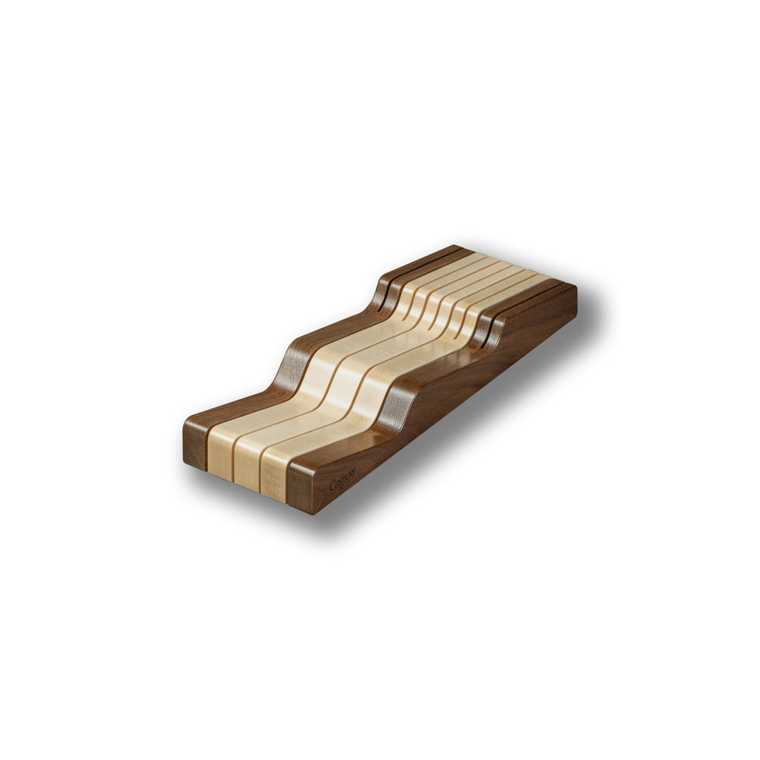 5 1/2" Walnut Creek Wave Knife Block in maple and walnut