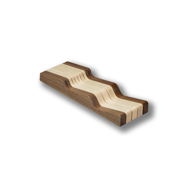 Century Components 5.5" Walnut Creek Wave Knife Block For 6" Cabinet Opening (WCCWKB55PF)