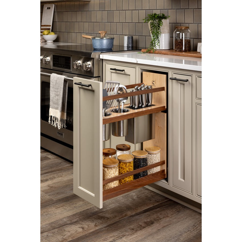Century Components - 9" Walnut Creek Pullout Canister Organizer with Knife Block - WCCKBI85PF
