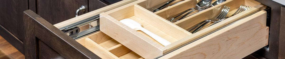 Double Tier Silverware Drawers - Century Made Shop