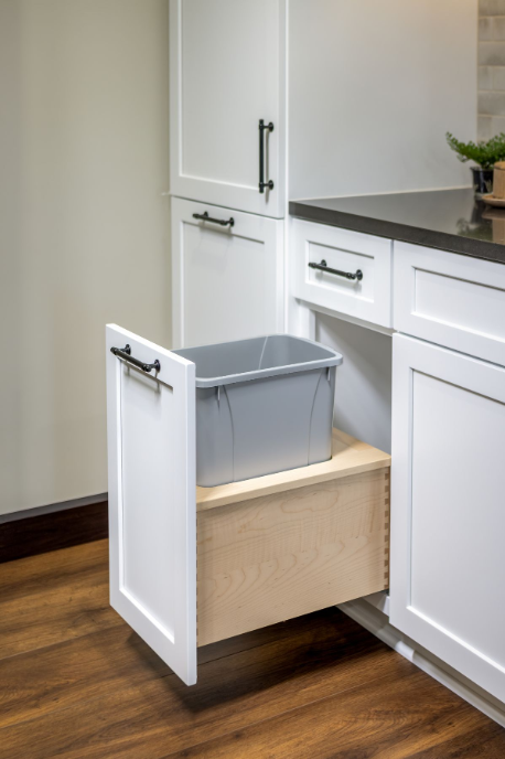 Century Components 12" Signature Series 34 Quart Single Bottom Mount Vanity Waste Container (SIGBM115-34PF-18-GR)