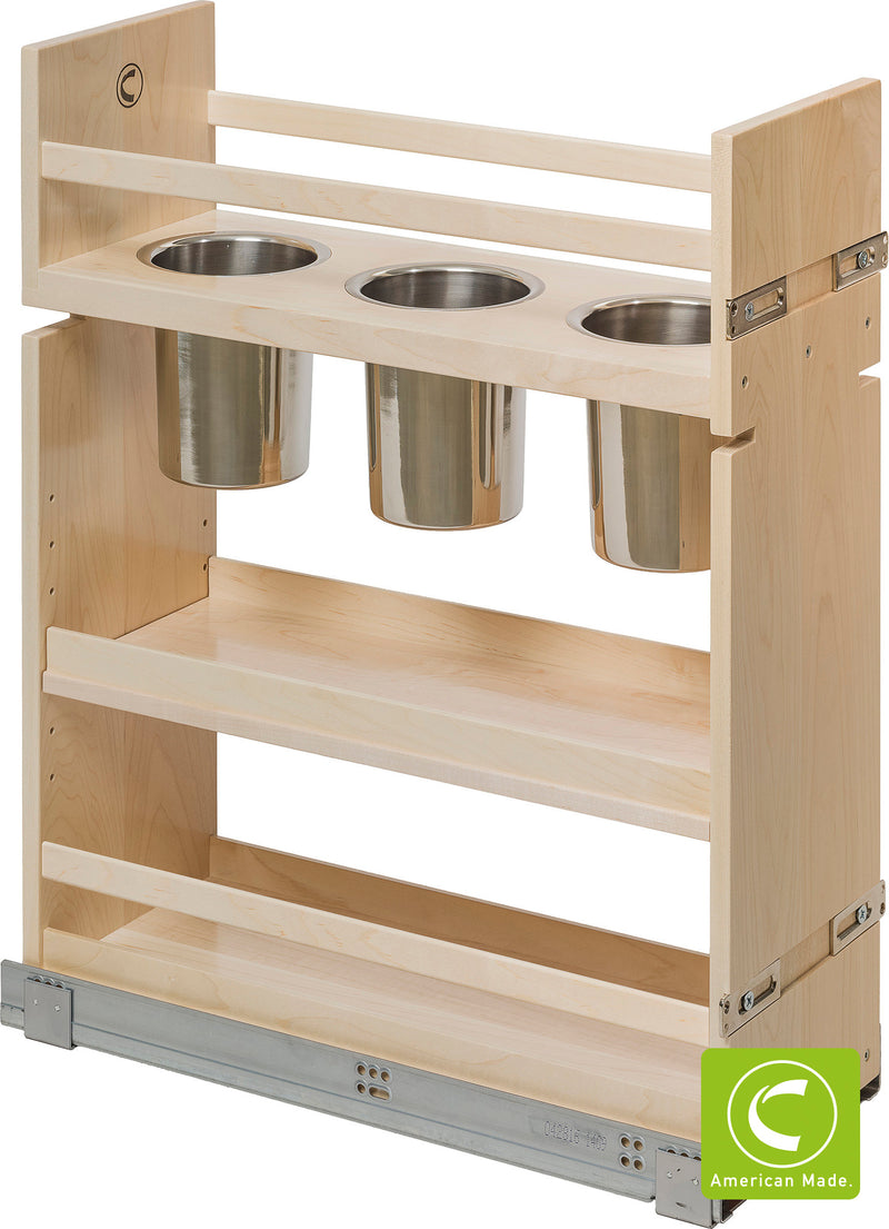 9" Cascade Series Pull-Out Canister Organizer - CASCAN85PF